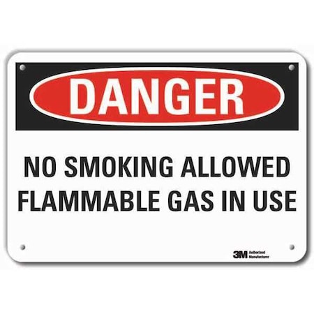 Lyle Reflective No Smoking Danger Sign, 7" H, 10" W, Vertical Rectangle, English, LCU4-0577-RA_10x7 LCU4-0577-RA_10x7