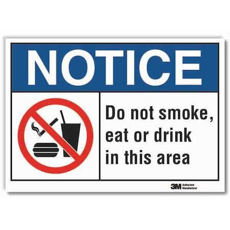 Lyle Notice Sign, 10" H, 14 in W, Non-PVC Polymer, Horizontal Rectangle, English, LCU5-0024-ED_14x10 LCU5-0024-ED_14x10
