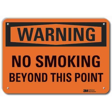 Lyle Reflective No Smoking Warning Sign, 7" H, 10" W, Vertical Rectangle, LCU6-0108-RA_10x7 LCU6-0108-RA_10x7