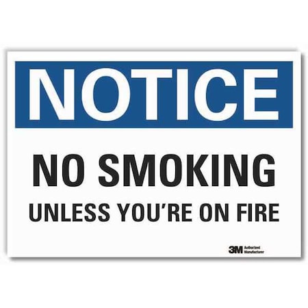 Lyle Notice Sign, 10" H, 14 in W, Non-PVC Polymer, Horizontal Rectangle, English, LCU5-0158-ED_14x10 LCU5-0158-ED_14x10