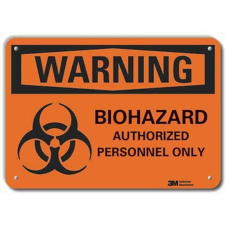 Lyle Biohazard Sign, Black/Orange, 10 in. H LCU6-0045-RA_14x10