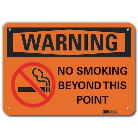 Lyle No Smoking Sign, 10" H, 14 in W, Horizontal Rectangle, English, LCU6-0057-RA_14x10 LCU6-0057-RA_14x10