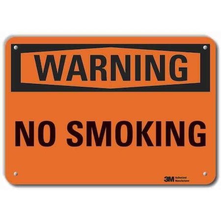Lyle No Smoking Sign, 7" H, 10" W, Vertical Rectangle, English, LCU6-0077-RA_10x7 LCU6-0077-RA_10x7