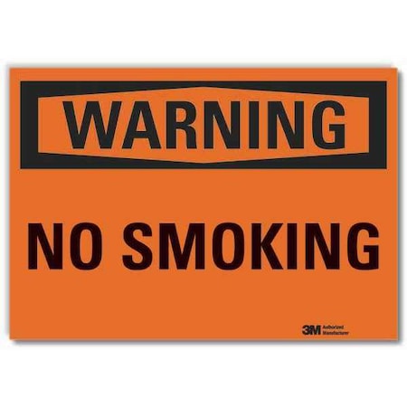 Lyle No Smoking Warning Reflective Label, 7" H, 10" W, Reflective Sheeting, English, LCU6-0077-RD_10x7 LCU6-0077-RD_10x7