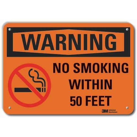 Lyle No Smoking Sign, 10" H, 14 in W, Horizontal Rectangle, English, LCU6-0106-RA_14x10 LCU6-0106-RA_14x10