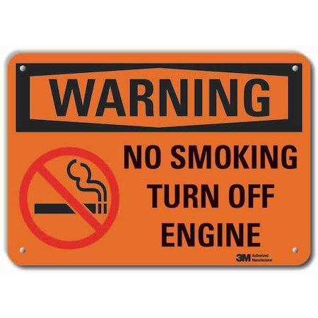 Lyle No Smoking Sign, 10" H, 14 in W, Horizontal Rectangle, English, LCU6-0107-RA_14x10 LCU6-0107-RA_14x10