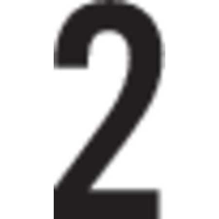 Jj Keller NumberLabel, Vinyl, 4inH, 2-1/8inW, PK50 2964