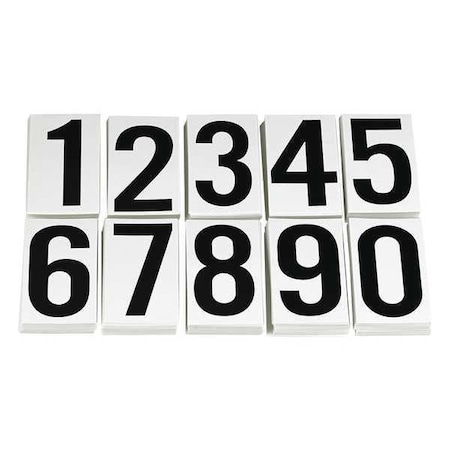 JJ KELLER Number Kit, 0 Thru 9, Black 612