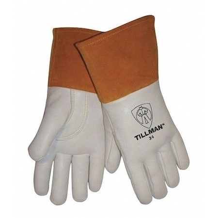 Tillman 34 Welding Gloves, Straight Cuff, Straight Thumb, Premium Cowhide, L, 1 PR 34L