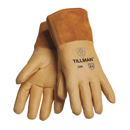 Tillman 32K Welding Gloves, Straight Cuff, Straight Thumb, Premium Pigskin, M, 1 PR 32KM
