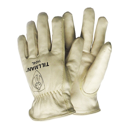 Tillman Leather Drivers Gloves, Leather Rolled, Keystone Thumb, Gunn Cut, Pearl, S 1 PR 1424S
