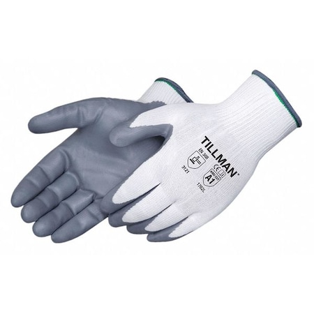 Tillman Coated Gloves, Polyurethane, Palm, Not Rated Abrasion Level, White/Gray, Xl 1 PR 1762XL