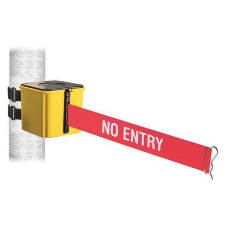 Retracta-Belt Belt Barrier, Yellow, 4 in. H, 20 ft. L WH412YW20-NE-V
