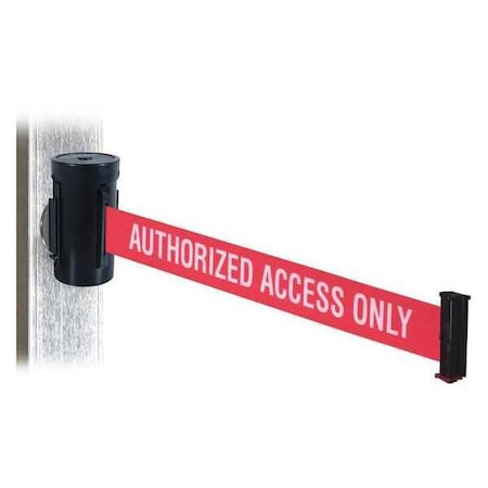 Retracta-Belt Belt Barrier, Black, Red/White Text Belt WH700SB-AAO-MM