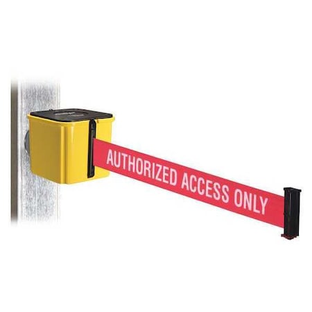 Retracta-Belt Belt Barrier, Yellow, 4-1/2 in. W, 20 ft. L WH412YW20-AAO-MM