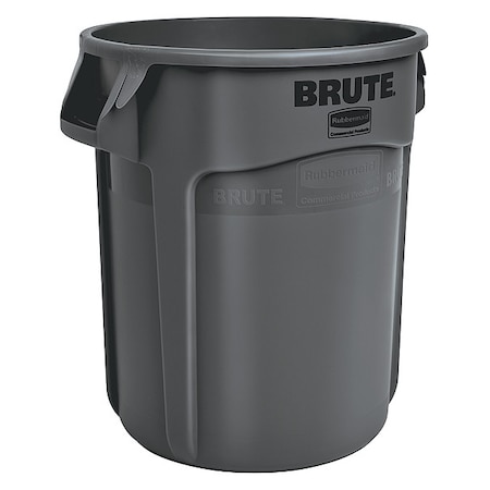 Rubbermaid Commercial BRUTE 10 gal Round Heavy Duty Plastic Can, Black, None, Plastic, Not Applicable 1926827
