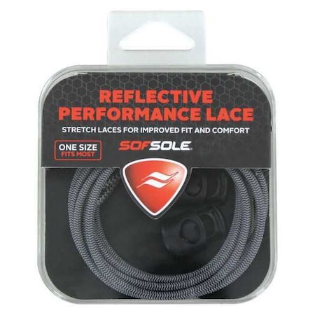 Sof Sole Shoe Laces, 38" L, Rubber/Polyester, Bl, PR 84838
