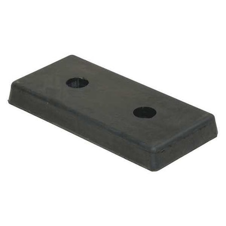 Vestil Dock Bumper, 8 in. D, Rubber, Rectangular B-818