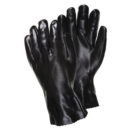 MCR SAFETY 14" Chemical Resistant Gloves, PVC, L, 12PK 6524SJ
