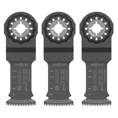 Bosch Oscillating Blade, Bi-Metal, 4 in. L, PK3 OSL114JF-3