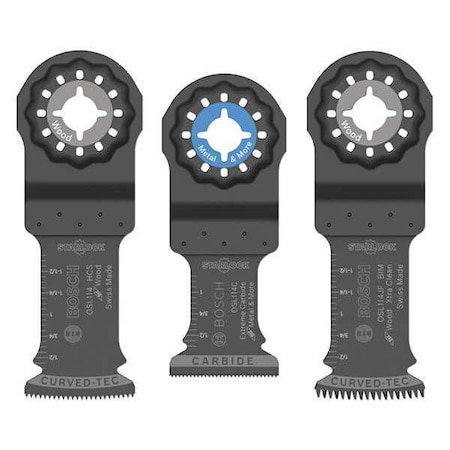 Bosch Oscillating Blade Set, 4 in. L, PK3 OSL003VP