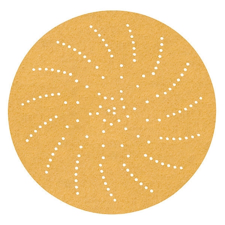 3M Hook-and-Loop Sanding Disc, 5" Dia, Multi-Hole, Aluminum Oxide, P320 Grit, Open Coat Type, 216U 7010029923