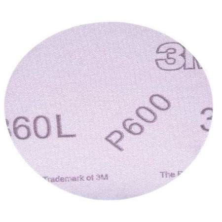 3M Hook-and-Loop Sanding Disc, 3" Dia, Multi-Hole, Aluminum Oxide, P600 Grit, Open Coat Type, 360L 7100010767