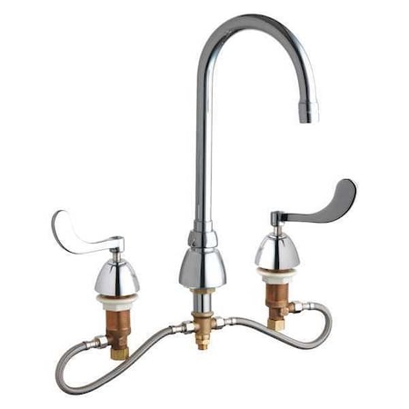 Chicago Faucet Concealed Kitchen Sink Faucet, Manual, 6" to 26" Mount, Commercial 786-HGN2AE29-317AB