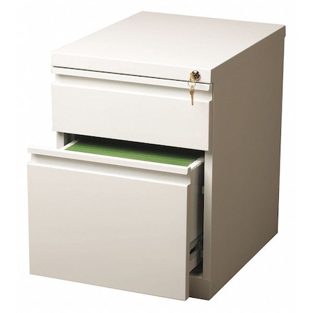 Hirsh 15" W 2 Drawer Desk Pedestal, White 19309