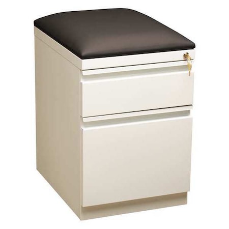 Hirsh 15" W 2 Drawer Desk Pedestal, Black/White 19334