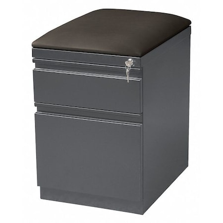Hirsh 15" W 2 Drawer Desk Pedestal, Black/Charcoal 20962