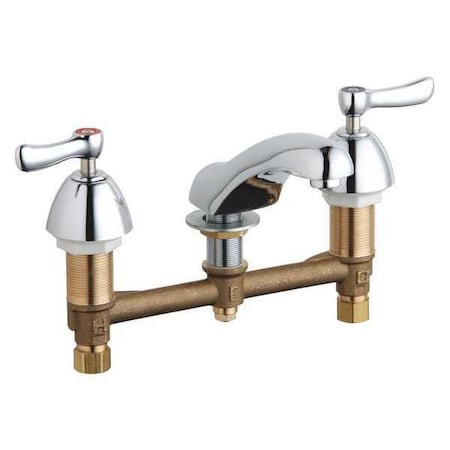 Chicago Faucet Manual Bathroom Faucet, 8" Mount, Chrome plated 404-XKABCP