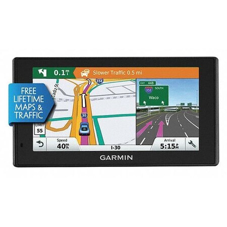 Garmin GPS Navigator, 0.8 in. W x 5.5 in. D, Blk DRIVE60LMTC
