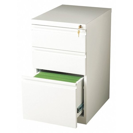 Hirsh 15 W 3 Drawer Desk Pedestal White 19353 Zoro Com