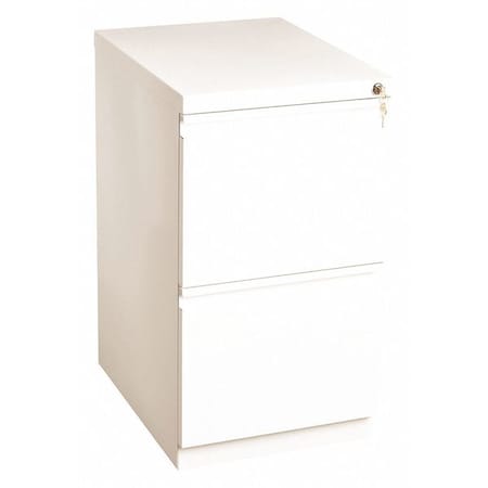 Hirsh 15" W 2 Drawer Desk Pedestal, White 19357