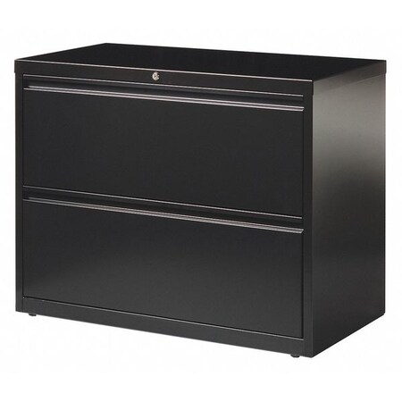 HIRSH 42" W 2 Drawer Lateral File Cabinet, Black, Letter 17457