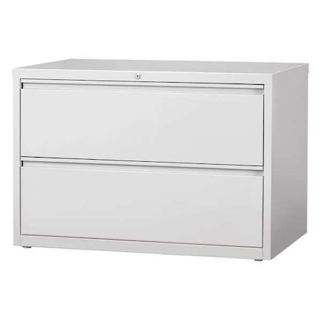 Hirsh 42 W 2 Drawer File Cabinet Light Gray Letter Legal 17458
