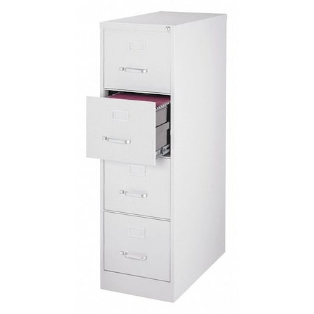 HIRSH 15" W 4 Drawer Vertical File Cabinet, Light Gray, Letter 16700