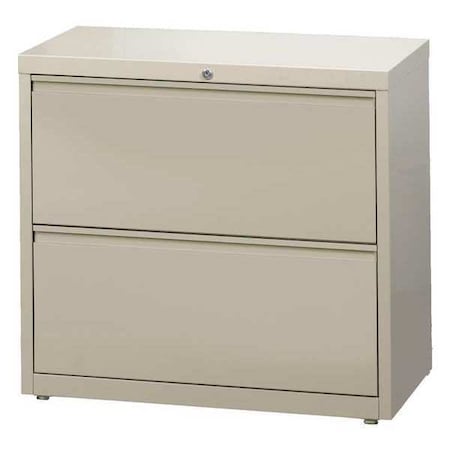 HIRSH 30" W 2 Drawer Lateral File Cabinet, Putty, Letter 14970