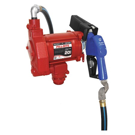 Fill-Rite Fuel Transfer Pump, 115V AC, 20 gpm Max. Flow Rate , 1/3 HP ...