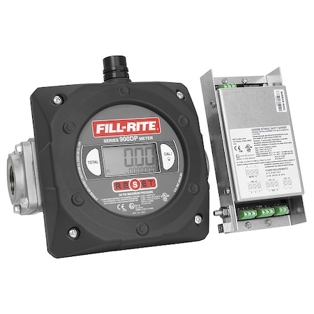 Fill-Rite Flowmeter, 50 PSI, 40 GPM, 1 in., Pulse 900CDP1.5