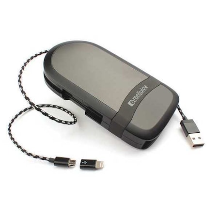Lynktec Portable Power Charger USB, Reeljuice 3X LTRJ-0003-USB-BK