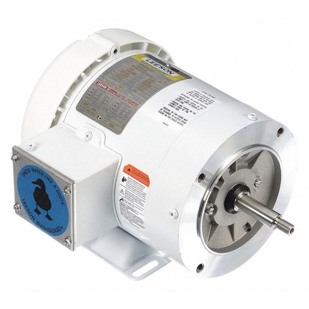 Leeson Washdown Motor, 1 HP, Face/Base, 3-Phase 116780.00