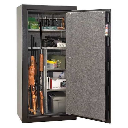 Liberty Safe Gun Safe, Combination/Key, 370 lb., 13.8 cu. ft., 1/2 hr. CN24-BKTF
