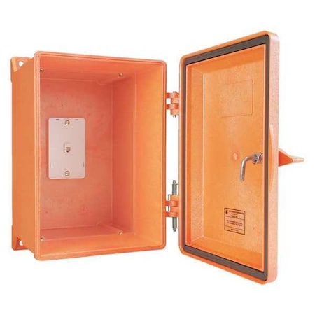 Hubbell Gai-Tronics Weatherproof Phone Enclosure, Orange 255-003ORSK