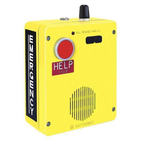 Hubbell Gai-Tronics Emergency Telephone, Yellow, Aluminum 393AL-810A
