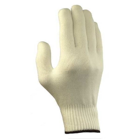 Ansell Knit Gloves, Polyester, Flat Uncoated, White, 9, 1 PR 78-403