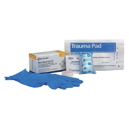 First Aid Only Wound Dressing Kit, Paperboard Not Applicable, 7 Components, 1 People Served 750012