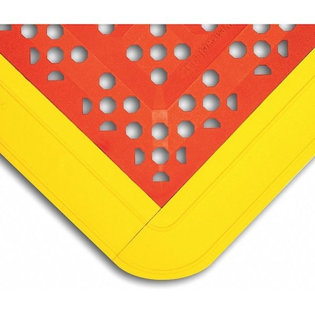 Wearwell Interlocking Drainage Mat Kit, 27 in W x PVC, Red 546