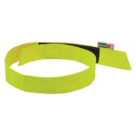 CHILL-ITS BY ERGODYNE Flame Resistant Cooling Bandana, Hi-Vis Lime, Cotton 6705FR